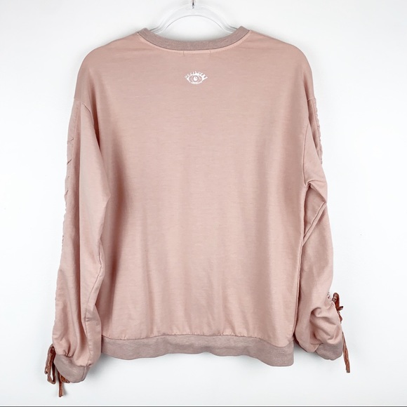 Stay at Home Posher Scrunch Sleeve Sweatshirt - Picture 5 of 7